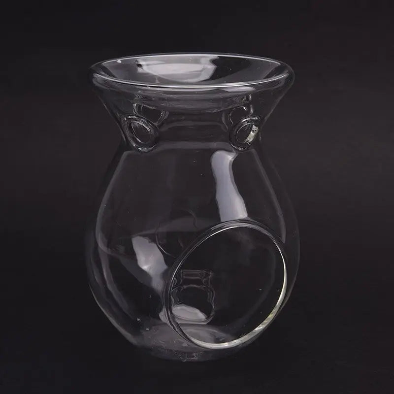 Nordic Crystal Glass Candlestick Holder & Aroma Oil Burner