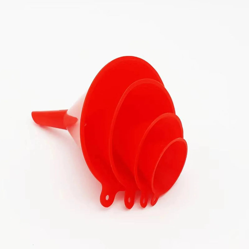 4-Piece Plastic Funnel Set – Kitchen, Home & Automotive
