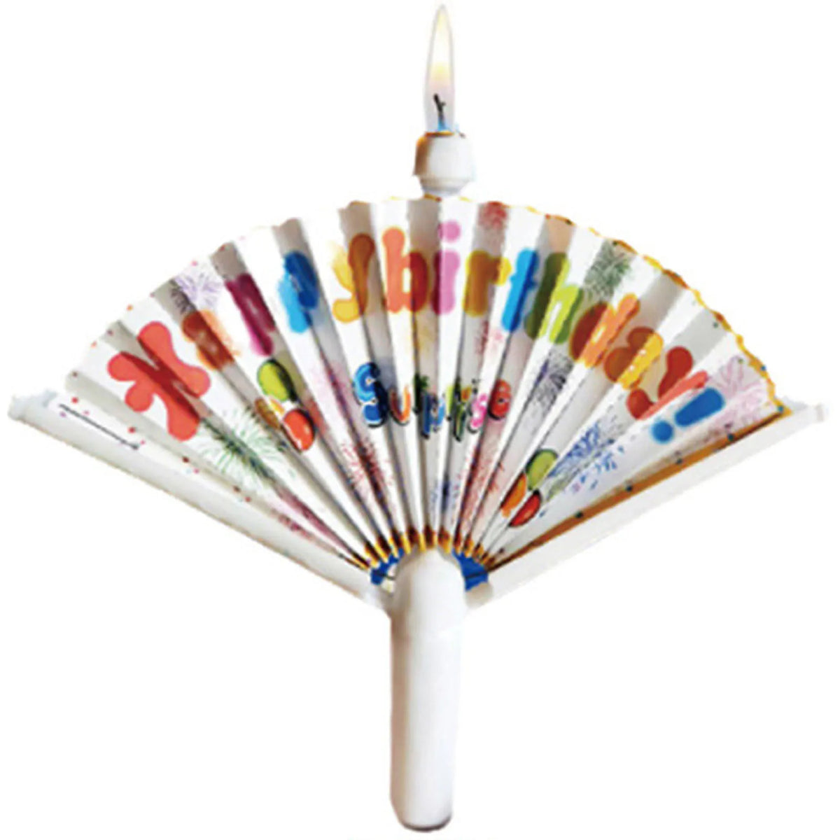 Clown Fan Banner Birthday Candle – Unique Party Cake Decor