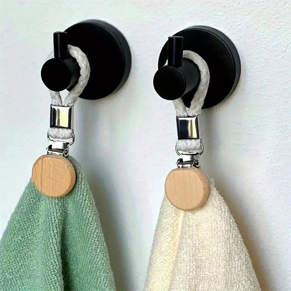 Cotton Loop Towel Clips – Metal Hanger for Bathroom & Kitchen