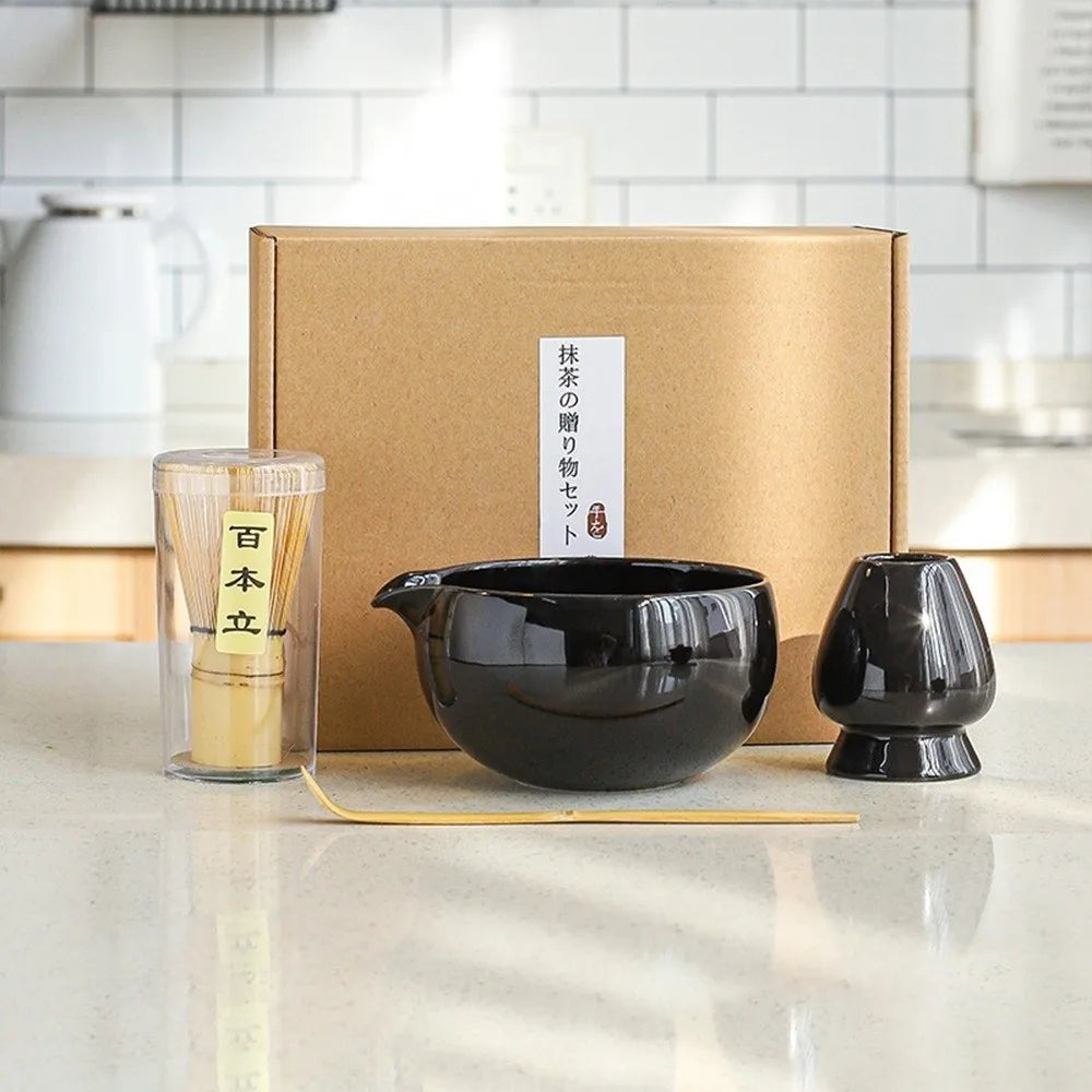 Japanese Matcha Tea Set – Bamboo Whisk, Bowl & Scoop