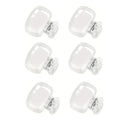 6-Pack Clear Toothbrush Head Covers – Dustproof Travel Caps