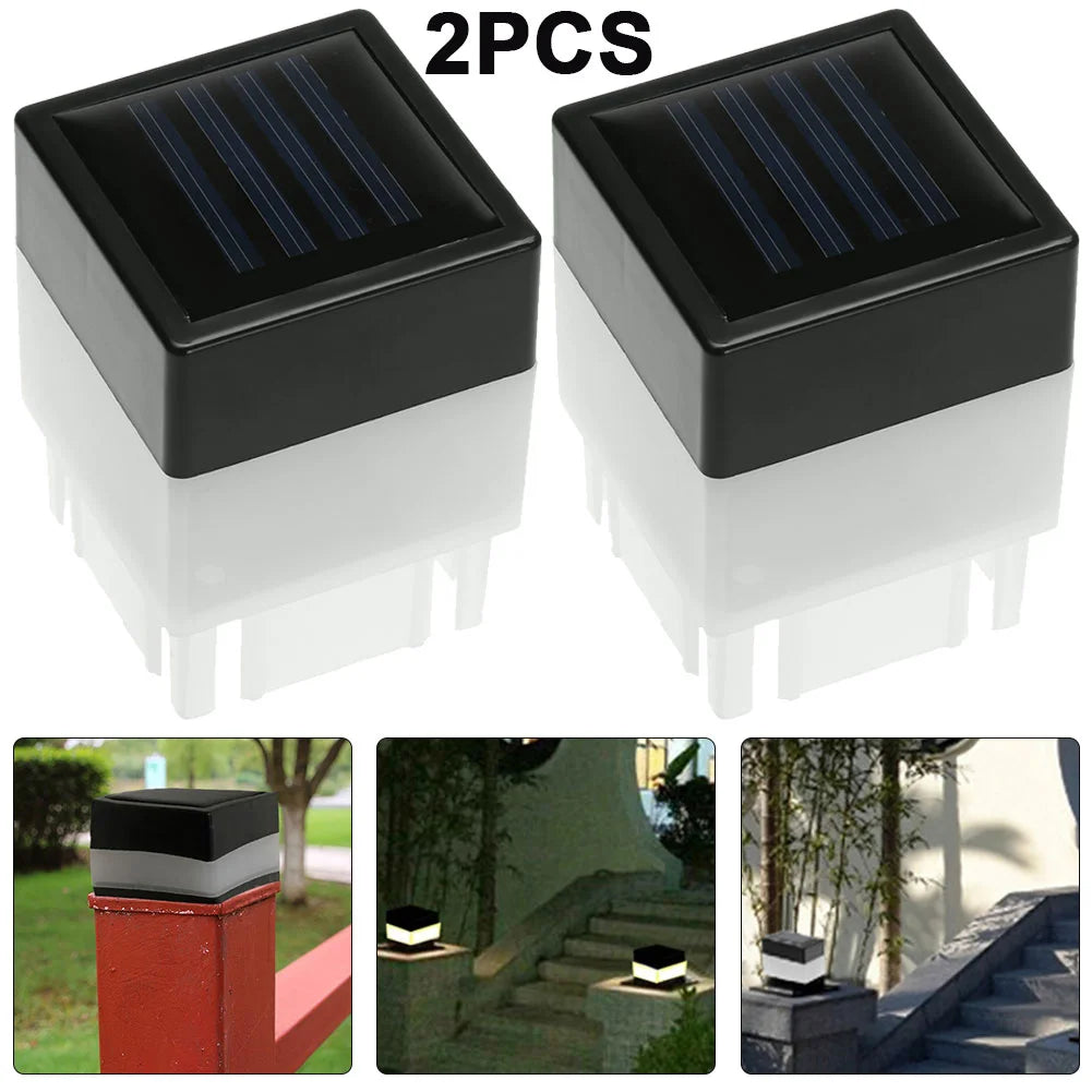 Solar LED Fence Post Light – Waterproof Outdoor Garden Lamp