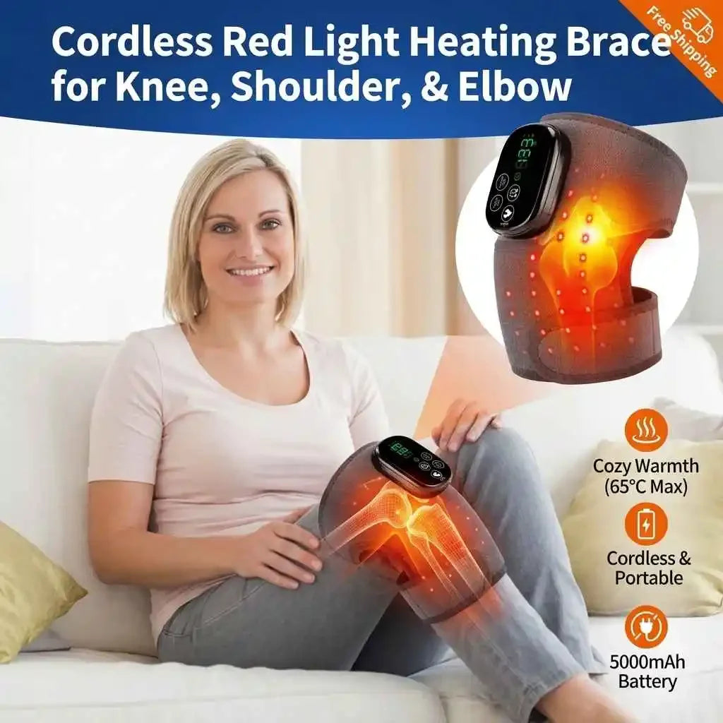 Hailicare Heated Shoulder & Knee Massager Brace with Red Light