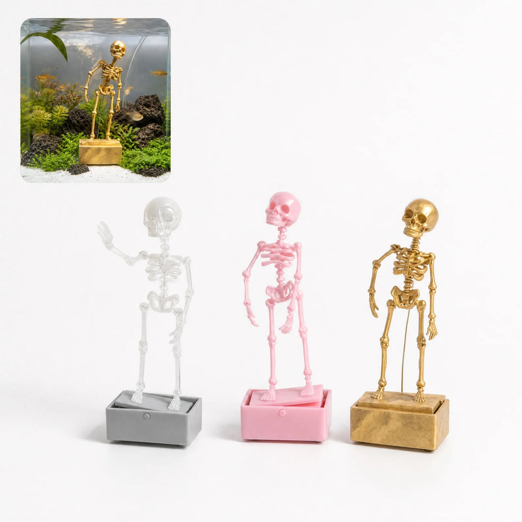 Dancing Skeleton Aquarium Bubbler – Gothic Fish Tank Ornament