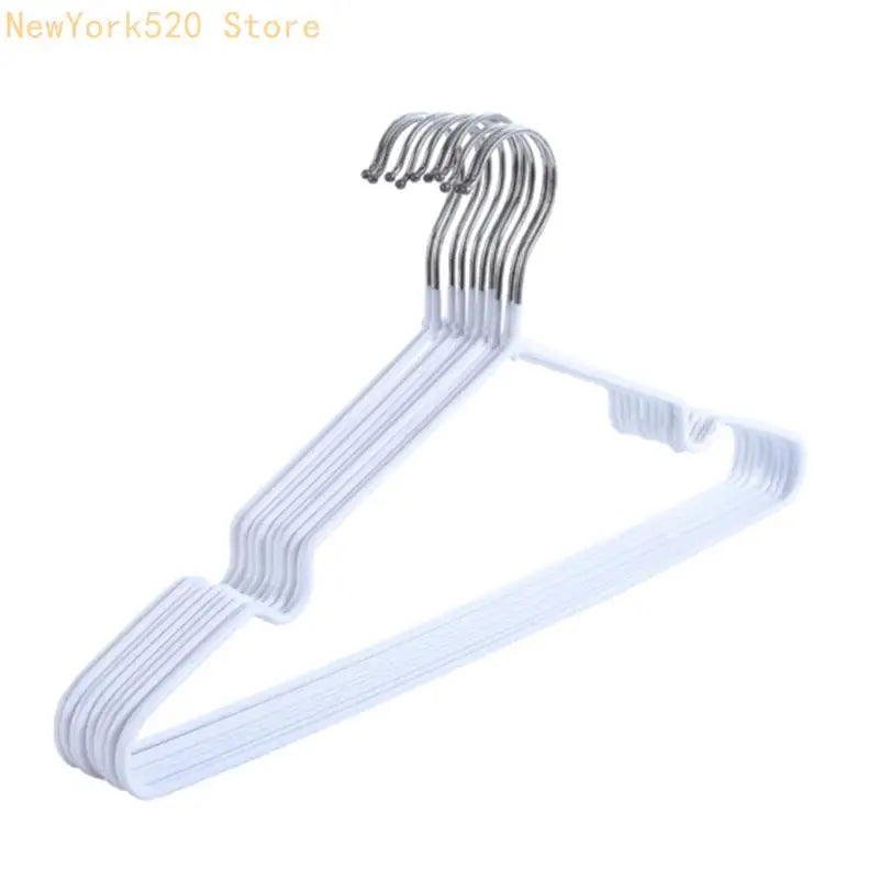 10-Pack Non-Slip Metal Clothes Hangers with Plastic Coating