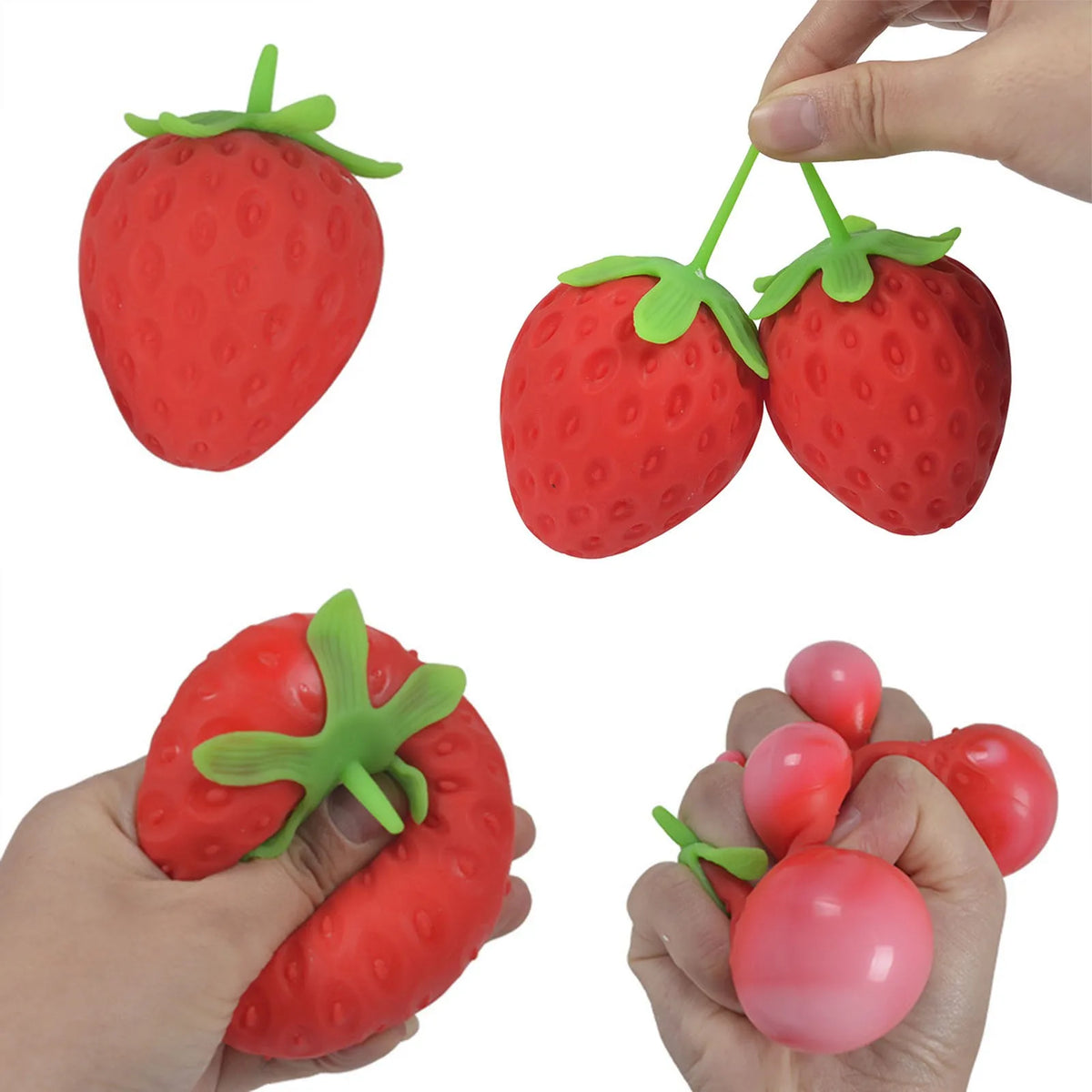 Strawberry Squishy Slow Rising Fidget Toy – Soft Sensory Squeeze