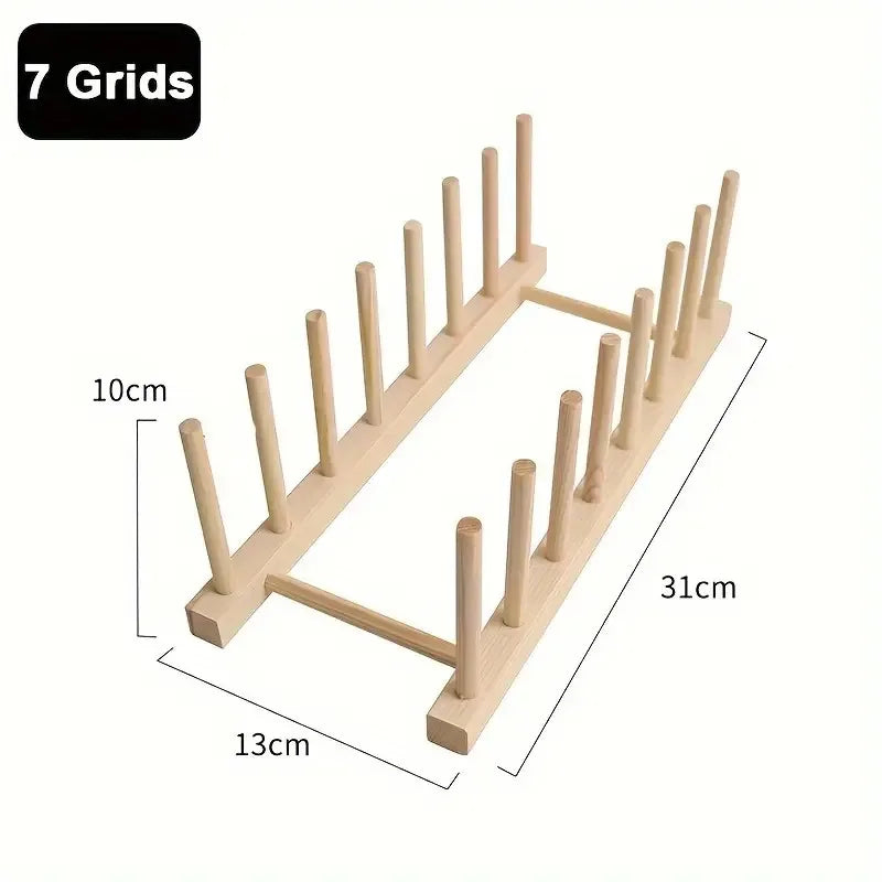 Wooden Plate Rack & Dish Drying Stand – Kitchen Organizer
