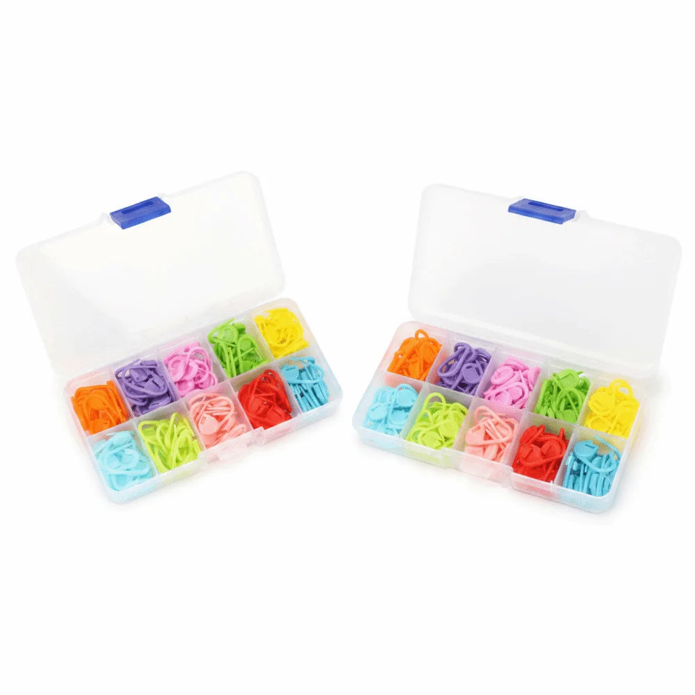 260pcs Locking Knitting Stitch Markers – 10 Colors with Case