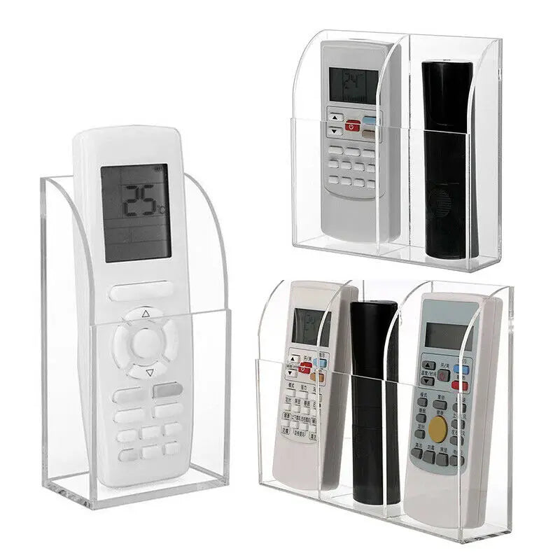 Clear Acrylic Remote Control Holder – Bedside Desk Organizer