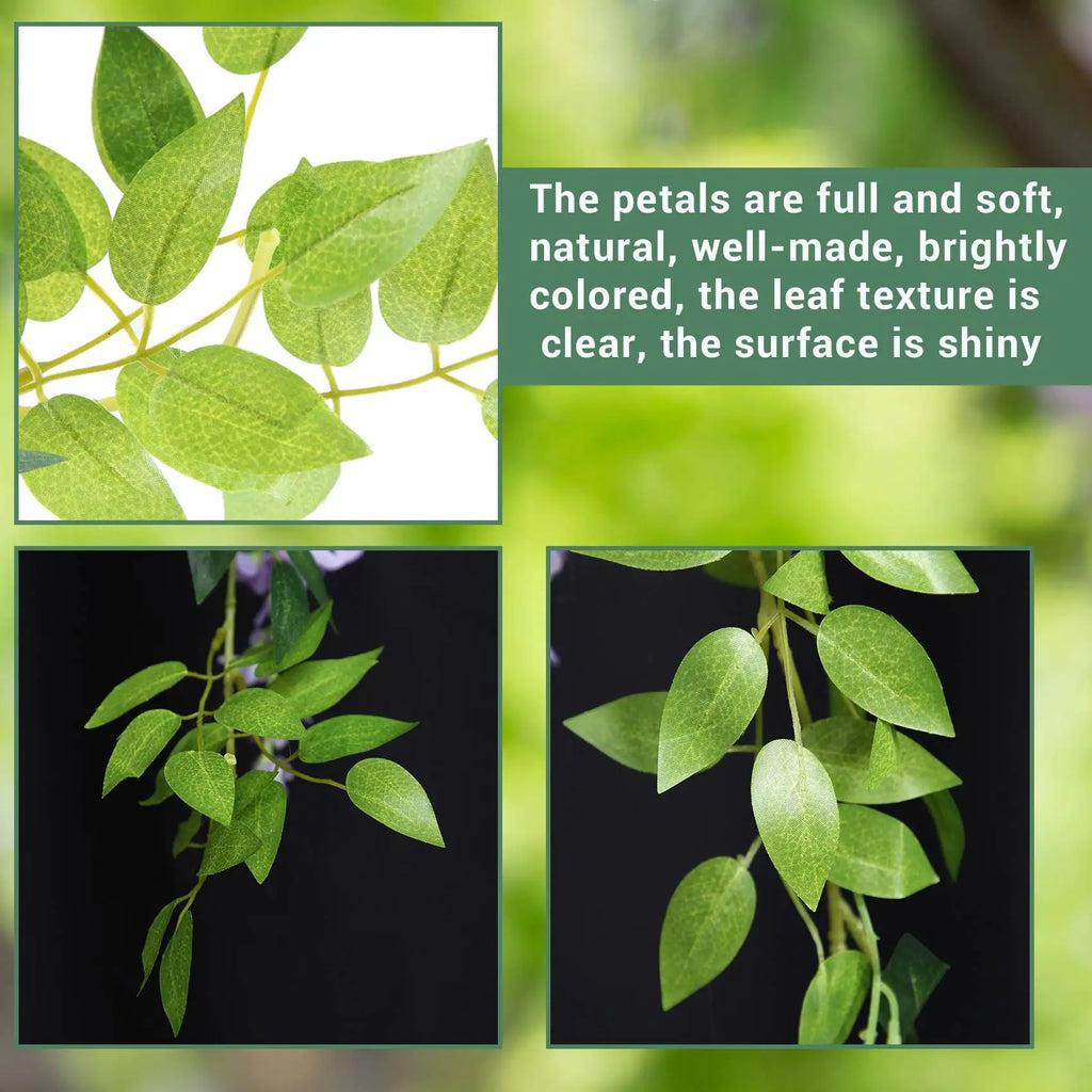 2-Pack 7Ft Artificial Wisteria Vine Garland – Indoor & Outdoor