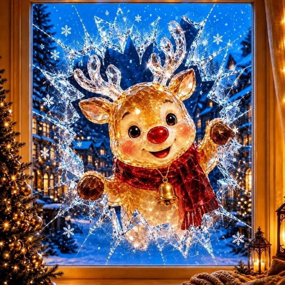 3D Christmas Window Clings – Reusable PVC Static Cling Decals