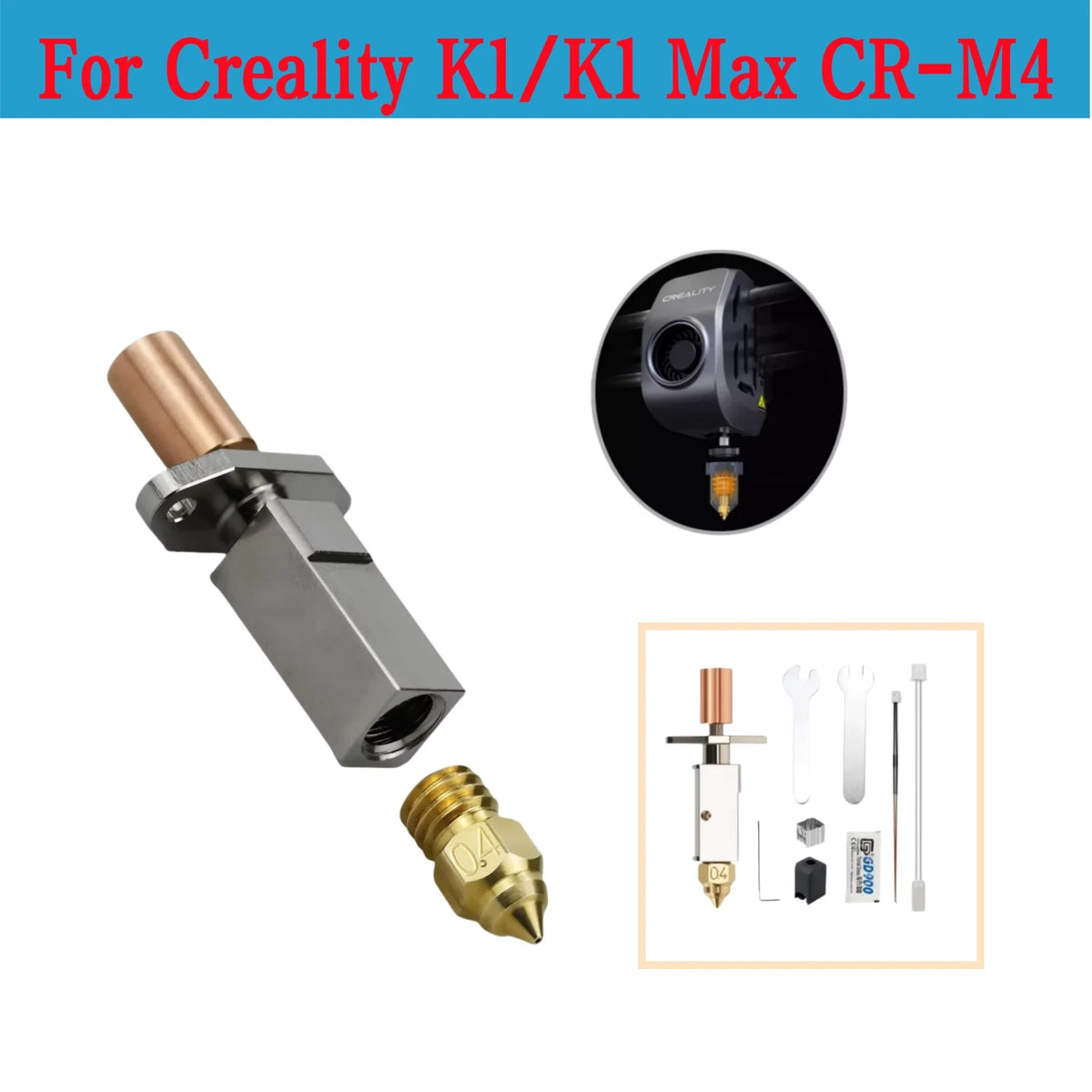 BEGRINT K1 Hotend Kit for Creality K1, K1 Max, Ender-3 V3 KE