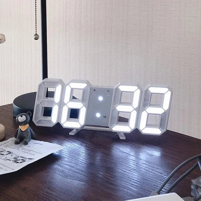 3D Luminous LED Digital Alarm Clock – Voice-Activated Glow