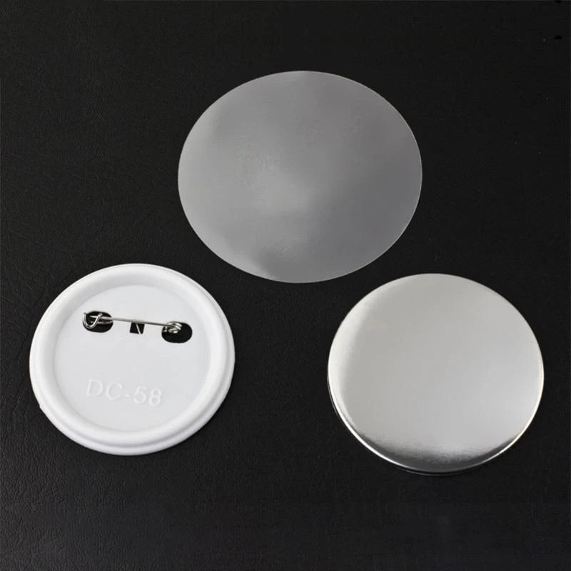100 Sets Metal Blank Badge Button Parts for Button Maker Machine