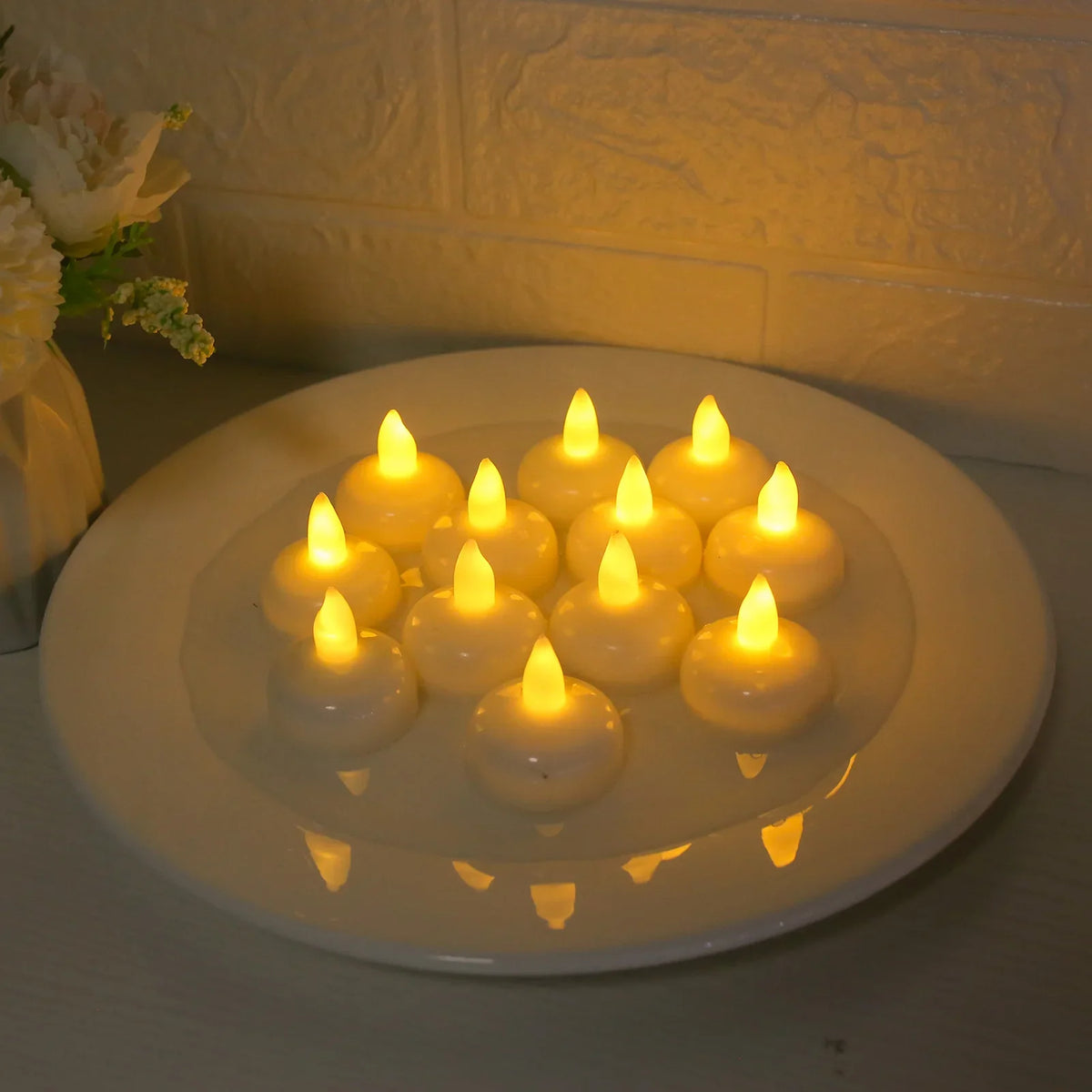 Flameless LED Floating Candles Battery Tealights 12/24 Pack
