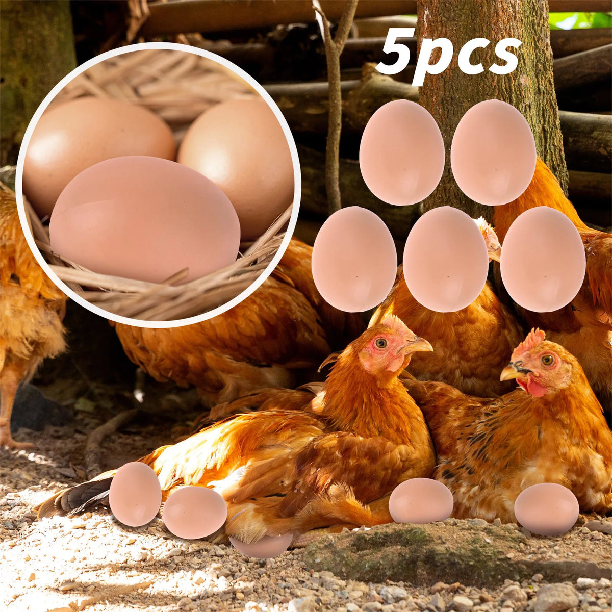 Plastic Fake Eggs DIY Easter Painting & Hen Breeding 5-50 Pcs