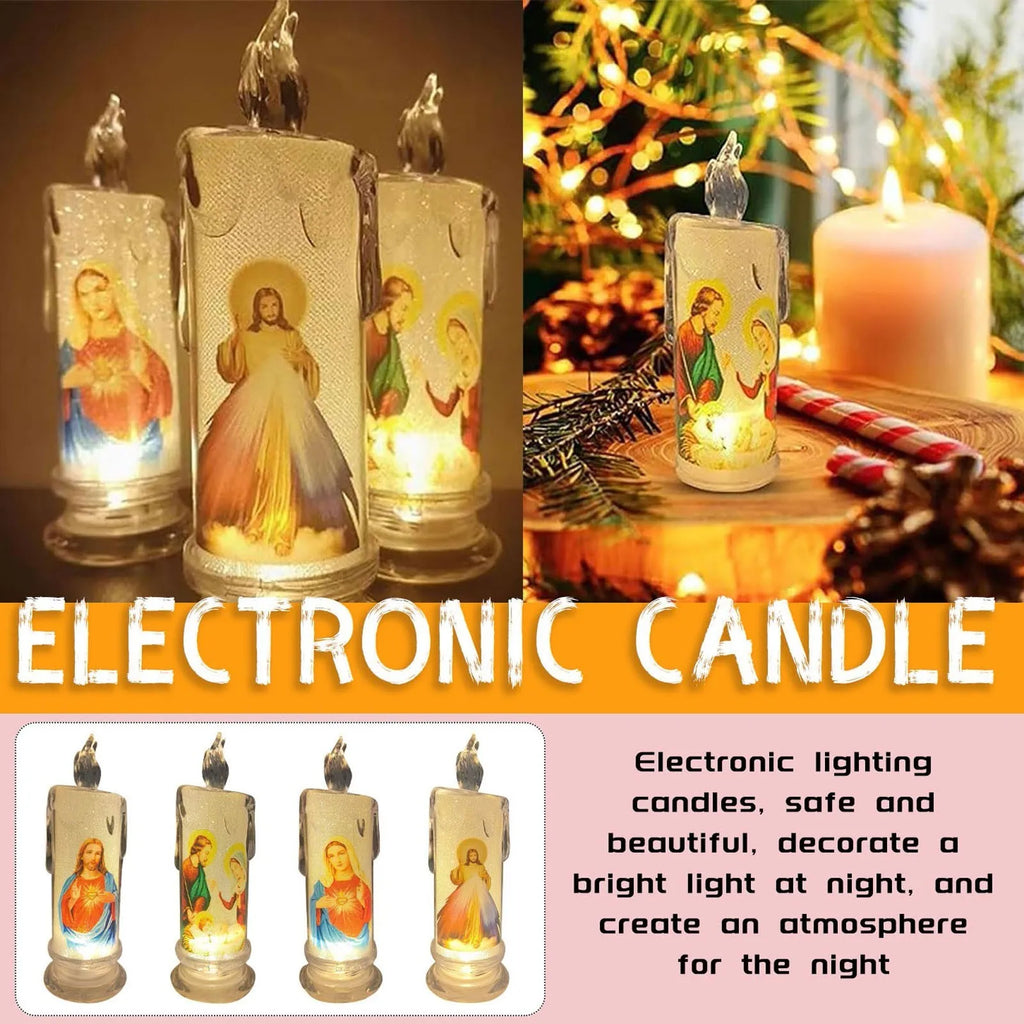 LED Flameless Devotional Prayer Candles – Religious Decor