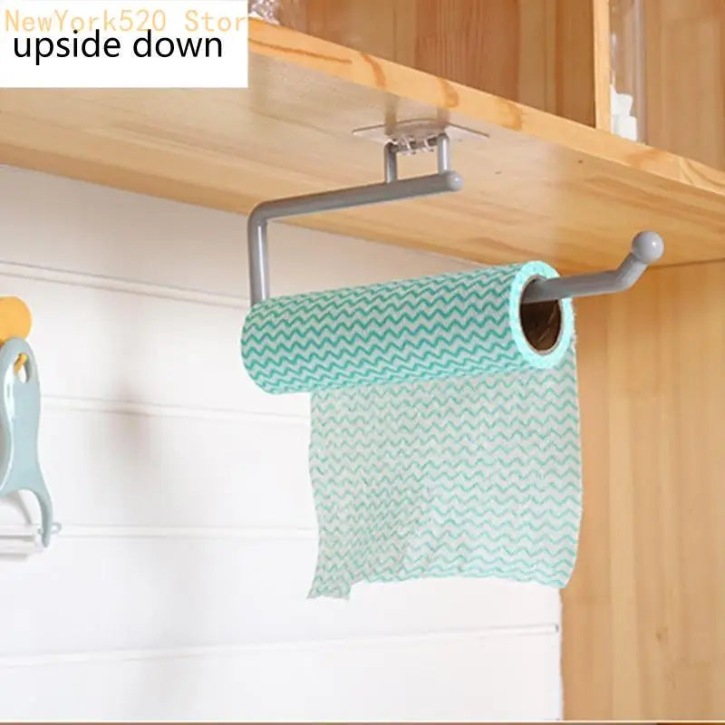 Wall Mounted Paper Towel & Roll Holder – No-Drill Adhesive