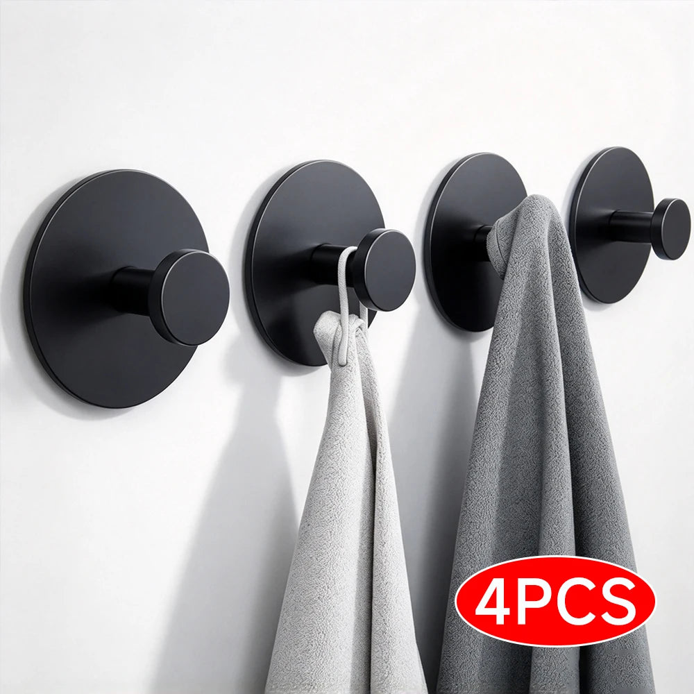 Adhesive Wall Hooks Rustproof Stainless Steel Punch-Free