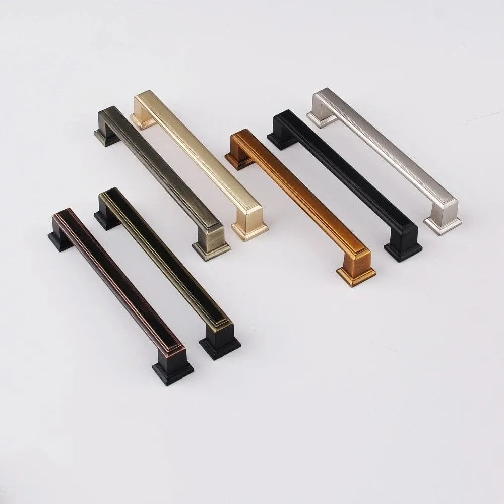 Modern Zinc Alloy Cabinet Handles – Square Pulls & Door Knobs