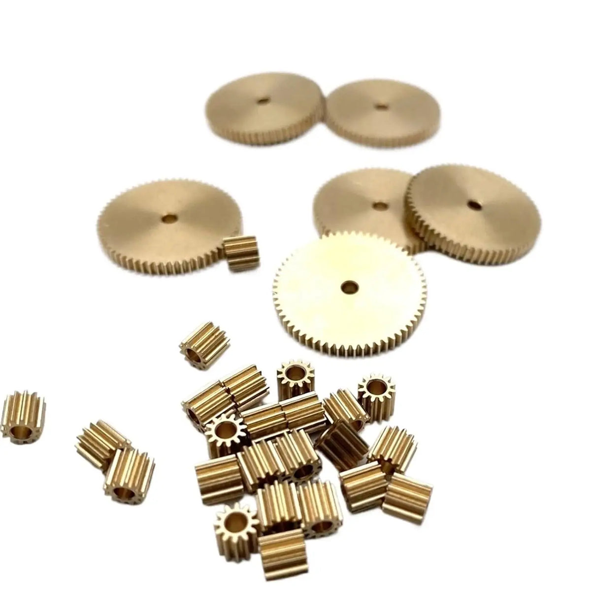 5-Pack 0.3M Mini Copper Spur Gears 30–60 Teeth | 2mm Thick