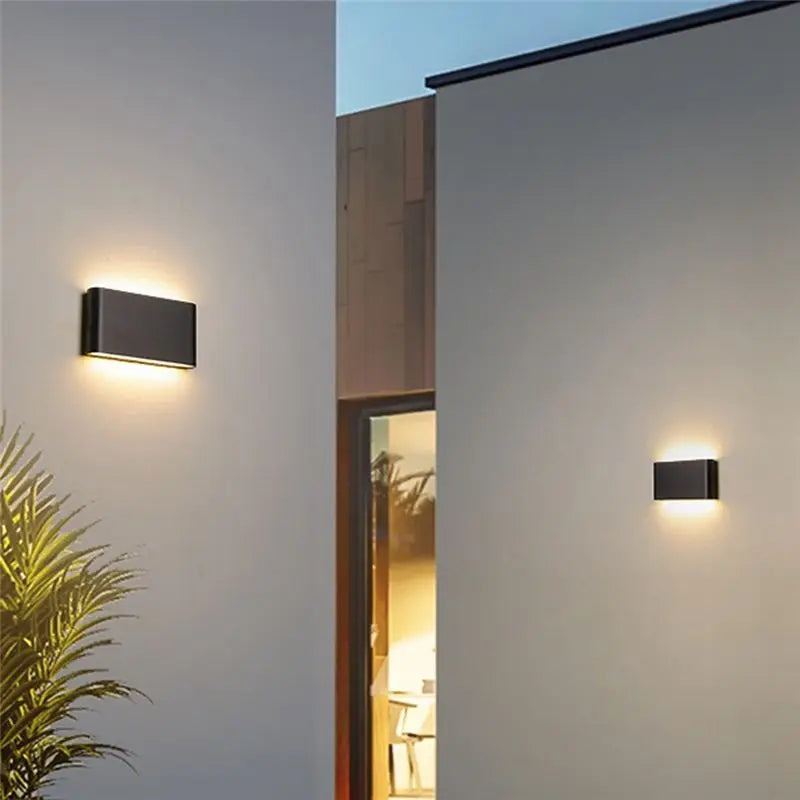 LED Wall Sconce Indoor Outdoor Black Large – Modern Wall Light