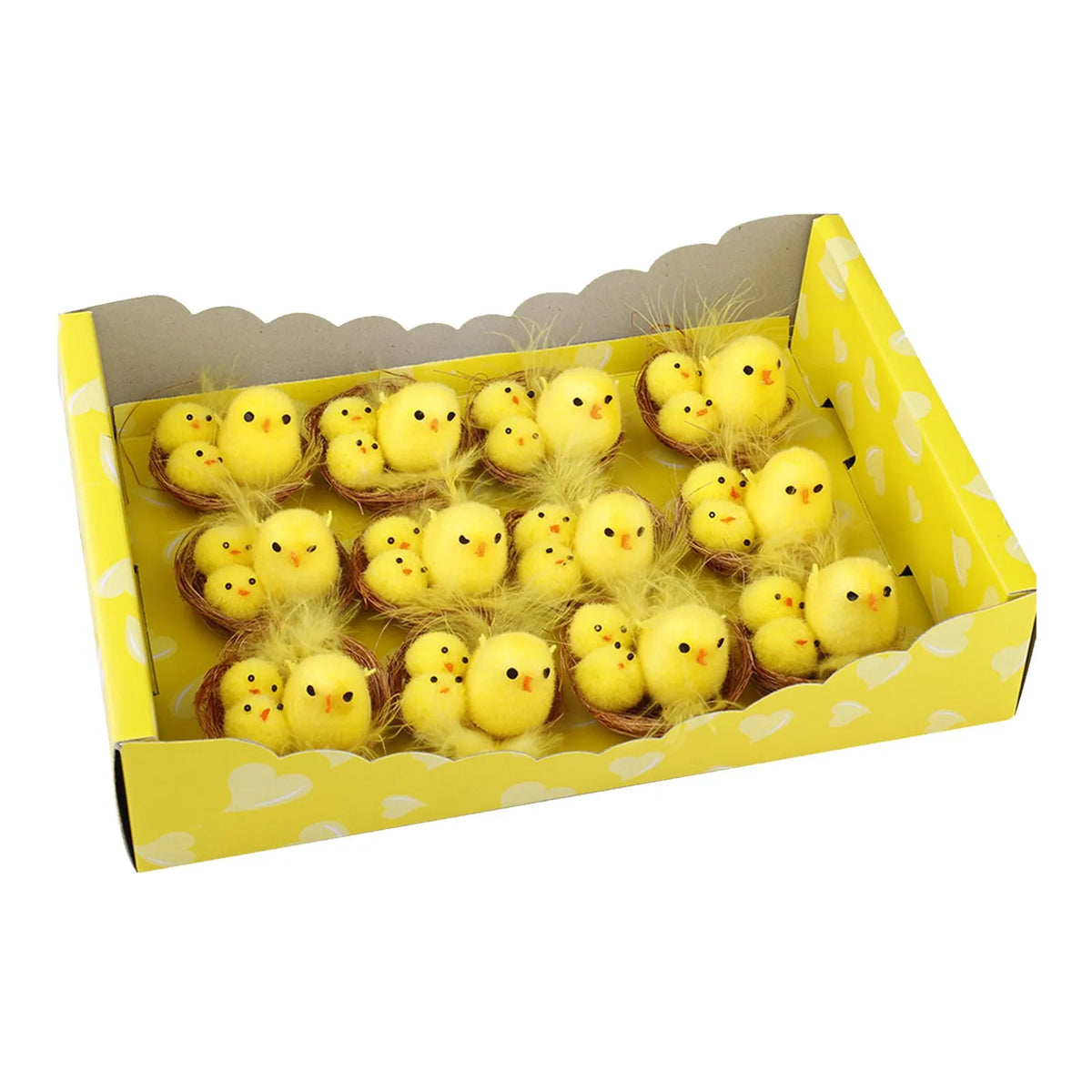 12-Pack Mini Easter Chick Decorations – Cute Spring Gift Box