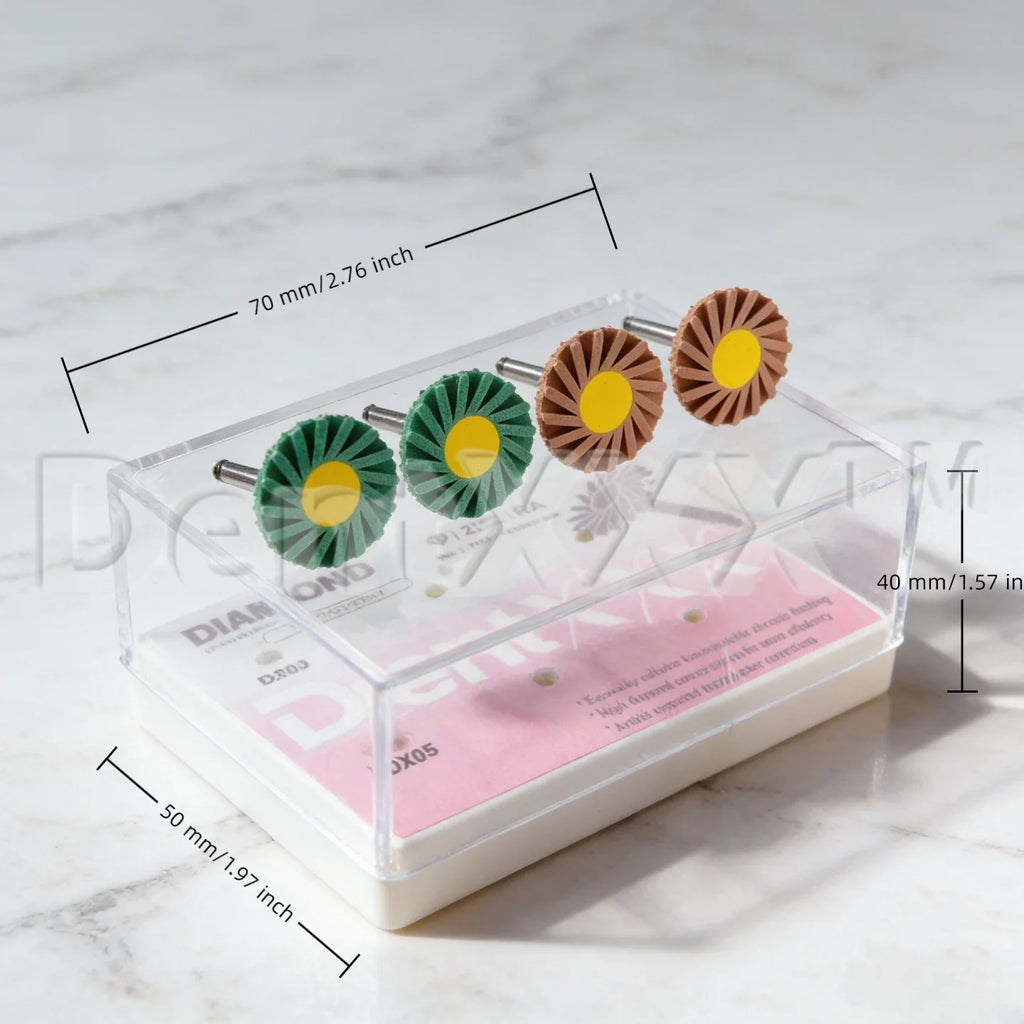 6-Piece Rubber Diamond Polishing Wheel Set – 2.35mm Shank