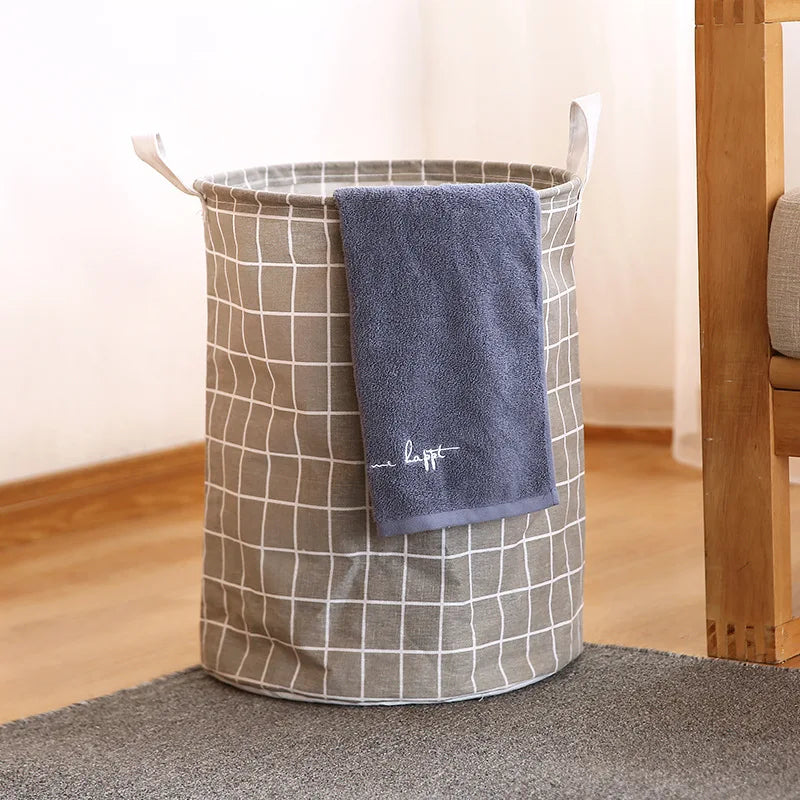 Foldable Fabric Laundry Basket Storage Hamper with Handles