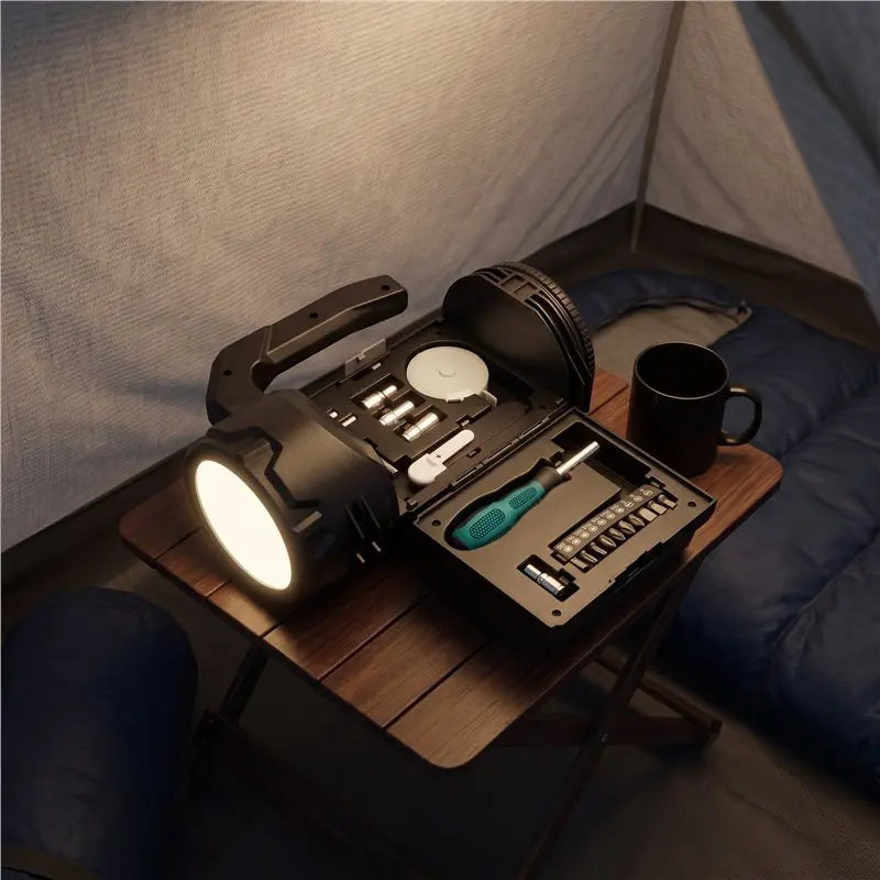 Portable Rechargeable LED Flashlight Camping Lantern Work Light