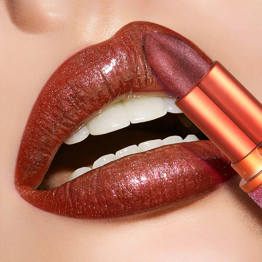 VIBE Rose Smoke Velvet Glossy Lipstick – Waterproof Shimmer