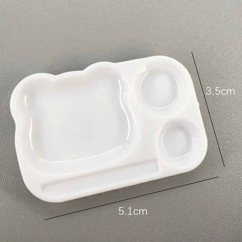 Cartoon Nail Art Color Mixing Palette with Brush Holder