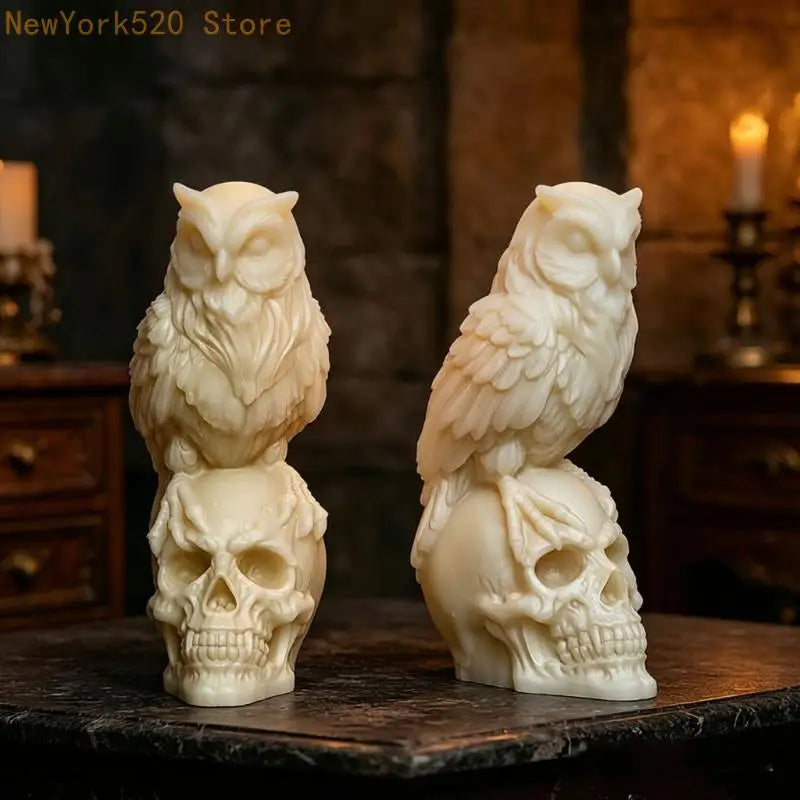 Owl Skull Silicone Mould – Soap Wax Resin Halloween Decor