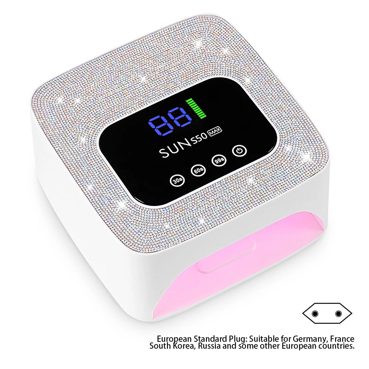 UV LED Nail Lamp 57 LEDs Cordless Rechargeable Gel Polish Dryer