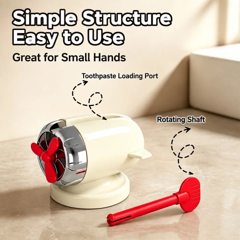 Airplane Toothpaste Tube Squeezer – Freestanding Manual Press