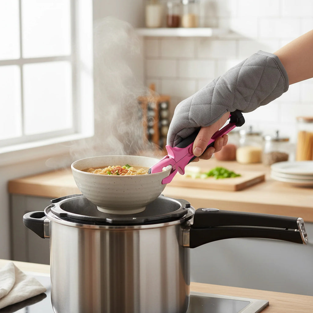 Silicone Bowl Tongs – Heat Resistant Non-Slip Plate Gripper