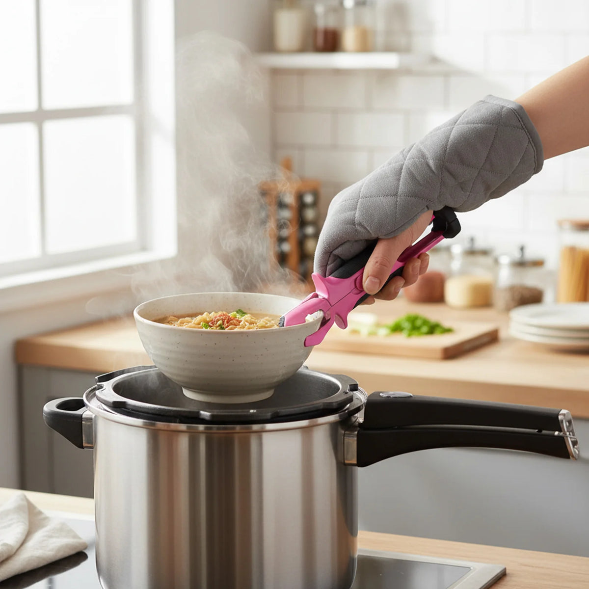Silicone Bowl Tongs – Heat Resistant Non-Slip Plate Gripper
