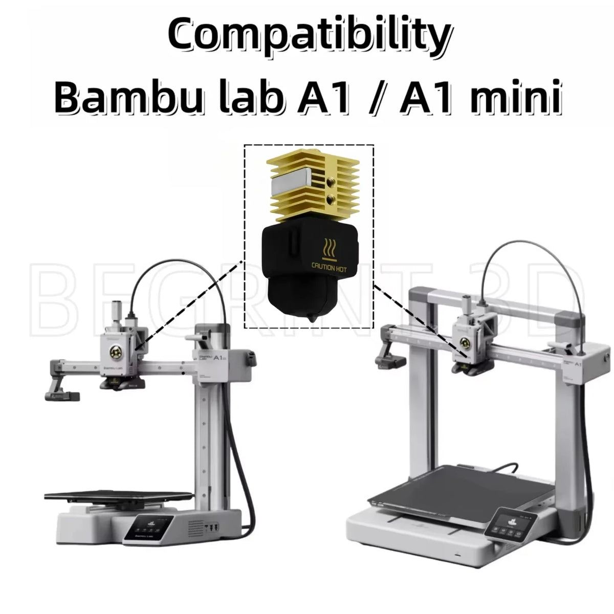 BEGRINT Hotend Kit for Bambu Lab A1 Mini – 4 Nozzle Sizes