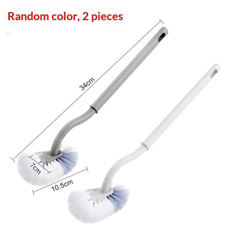 S-Shape Wall-Mounted Toilet Brush – Long Handle No-Drill