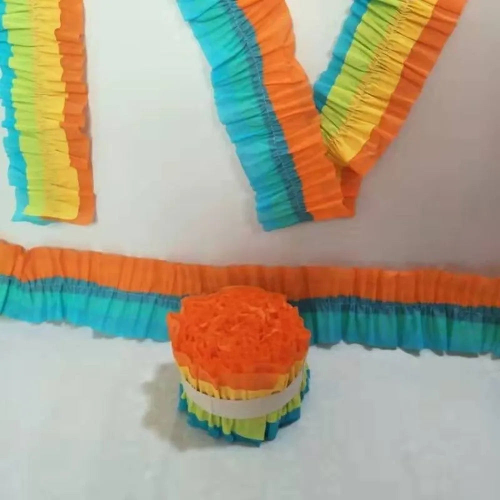 Macaron Crepe Paper Streamers 3M Colorful Party Ribbon Roll