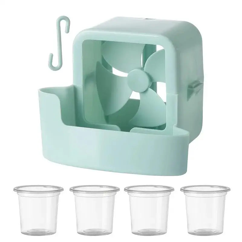 Hanging Fan Cooling Storage Box with 4 Cups | Portable Cooler