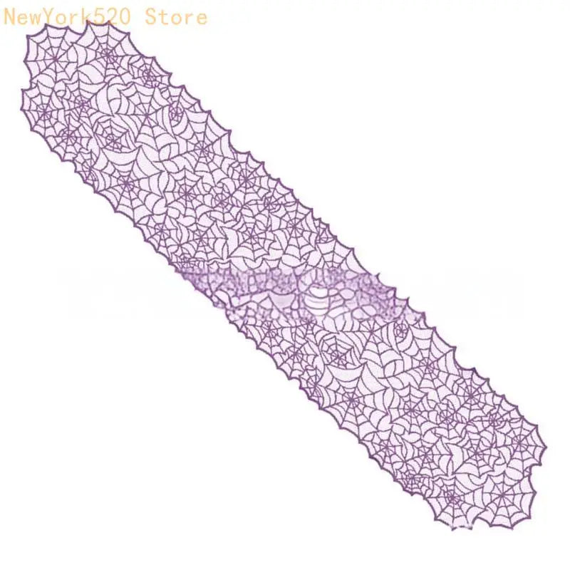 Halloween Lace Table Runner – Spooky Knit Tablecloth Décor
