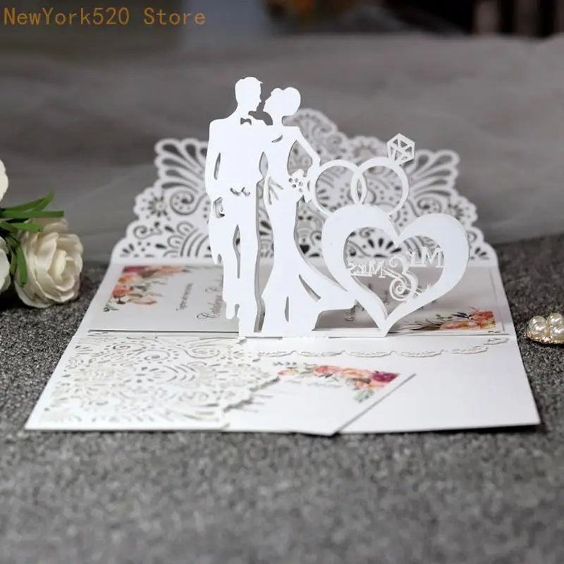 Bride & Groom Ring Metal Cutting Die Stencil – Wedding Crafts