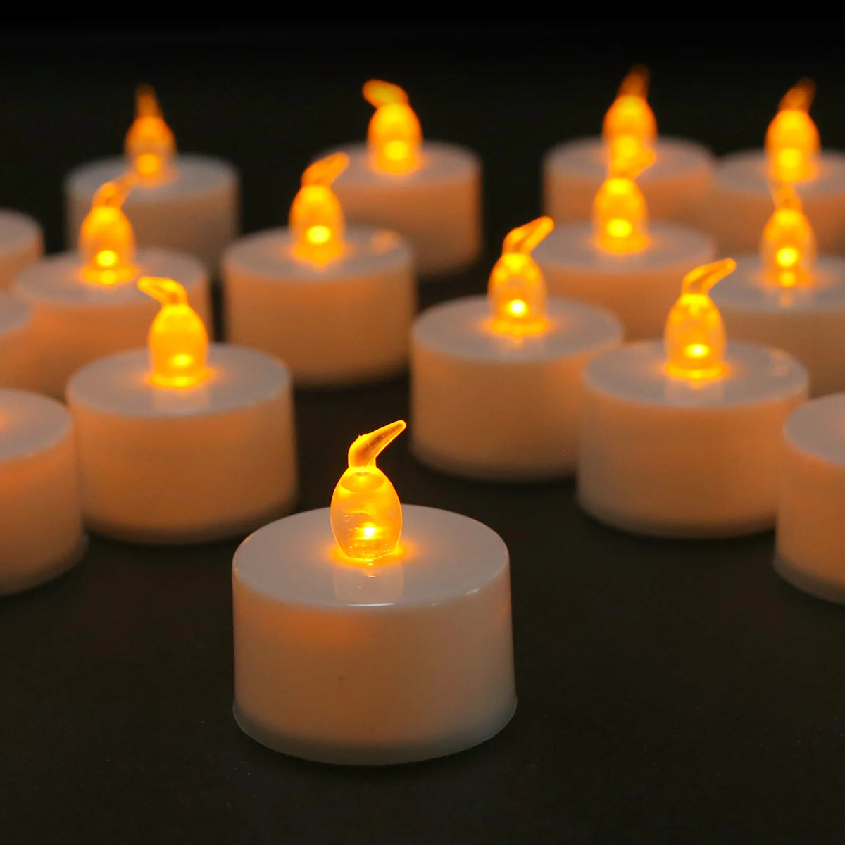 Flameless LED Tea Light Candles – Flickering Battery Operated