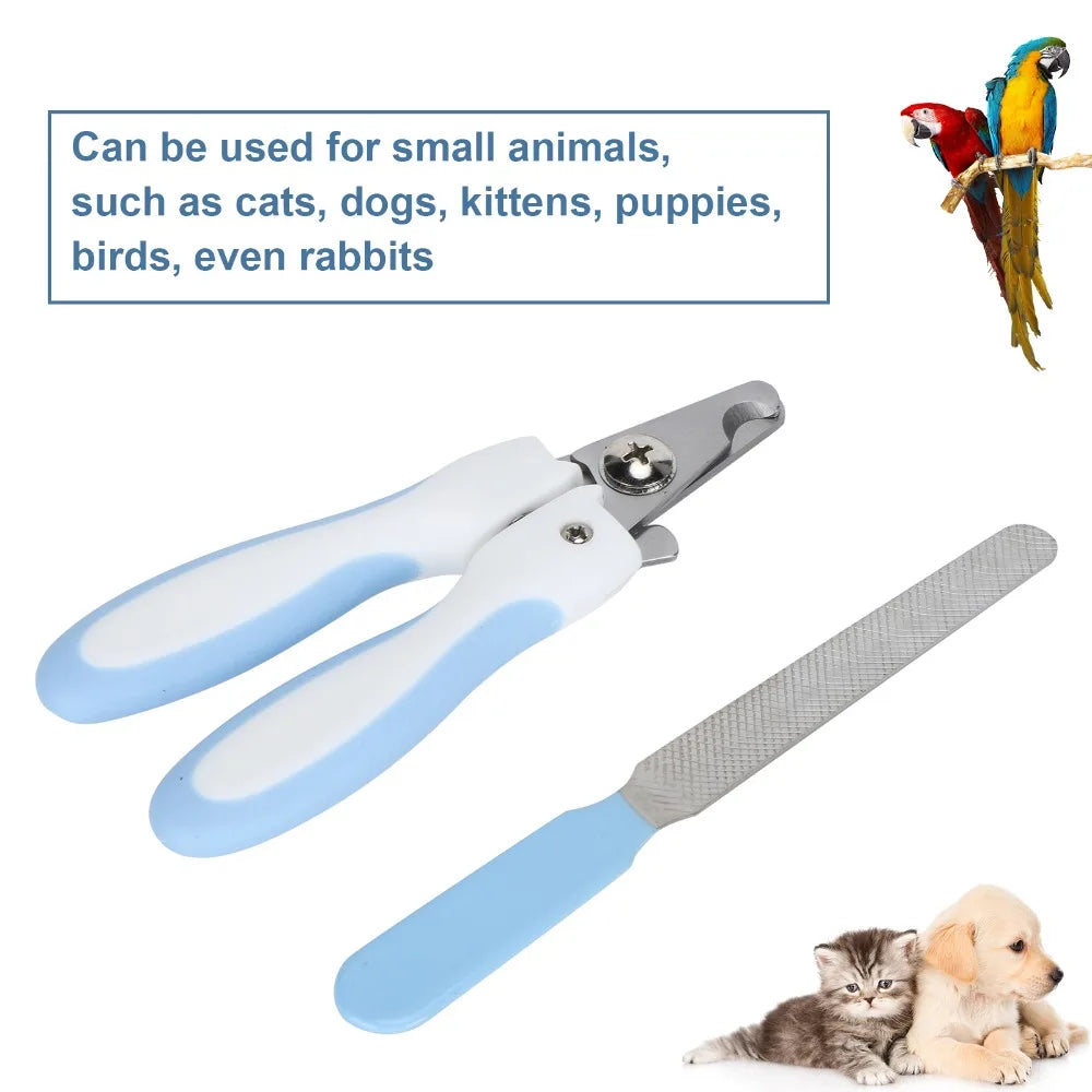Stainless Steel Pet Nail Clippers with File – Dog & Cat