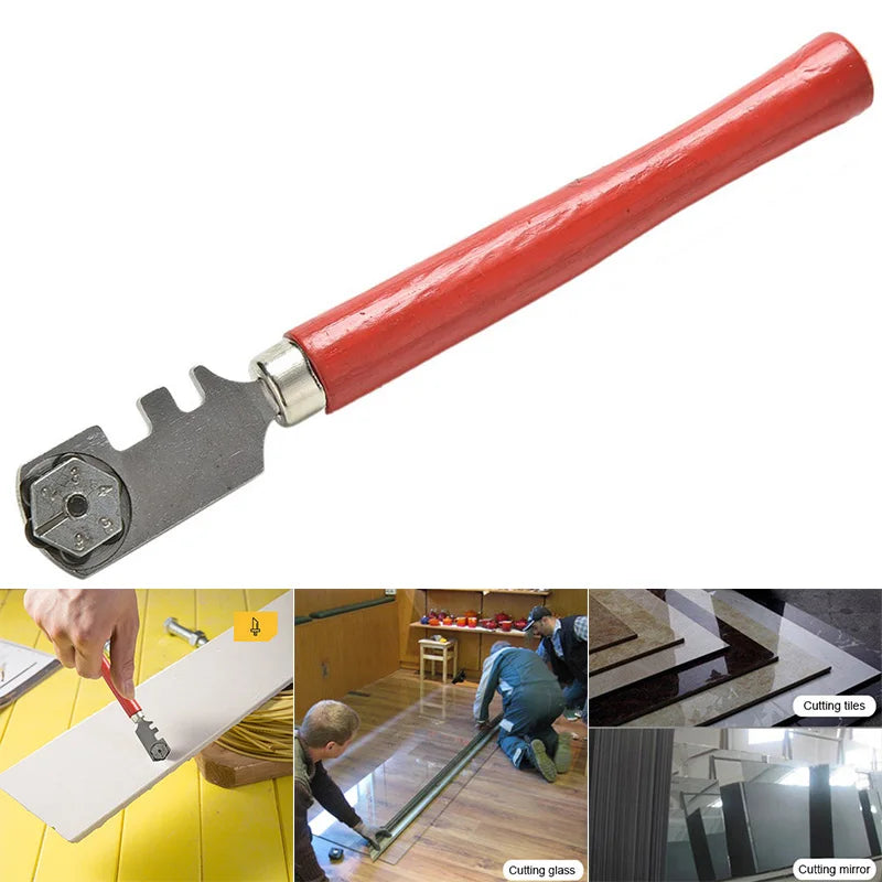 6-Wheel Glass Cutter – German Style Tungsten Carbide Tool