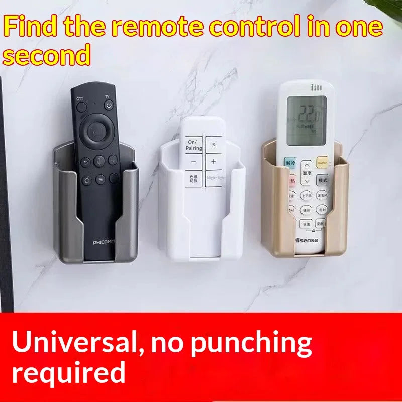2-Pack No-Drill Wall Remote Control Holder – Adhesive Storage Box