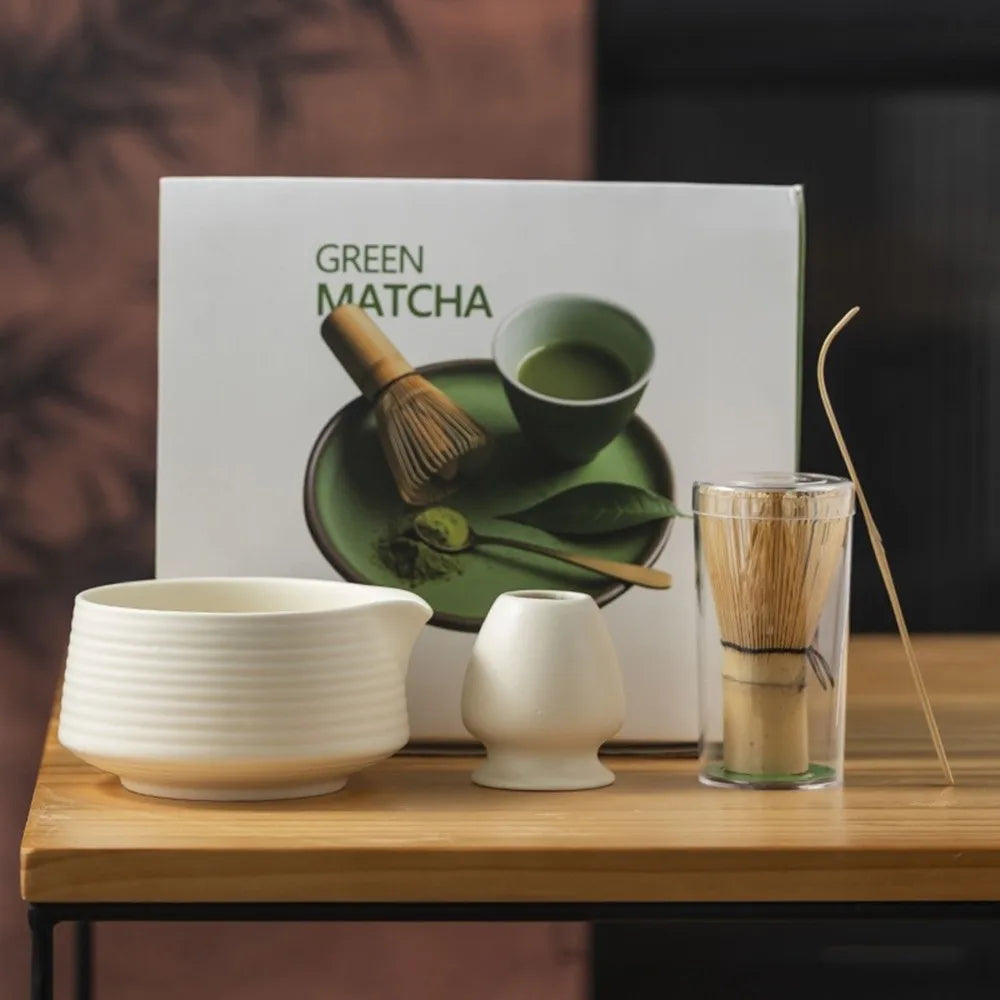 Japanese Matcha Tea Set – Bamboo Whisk, Bowl & Scoop