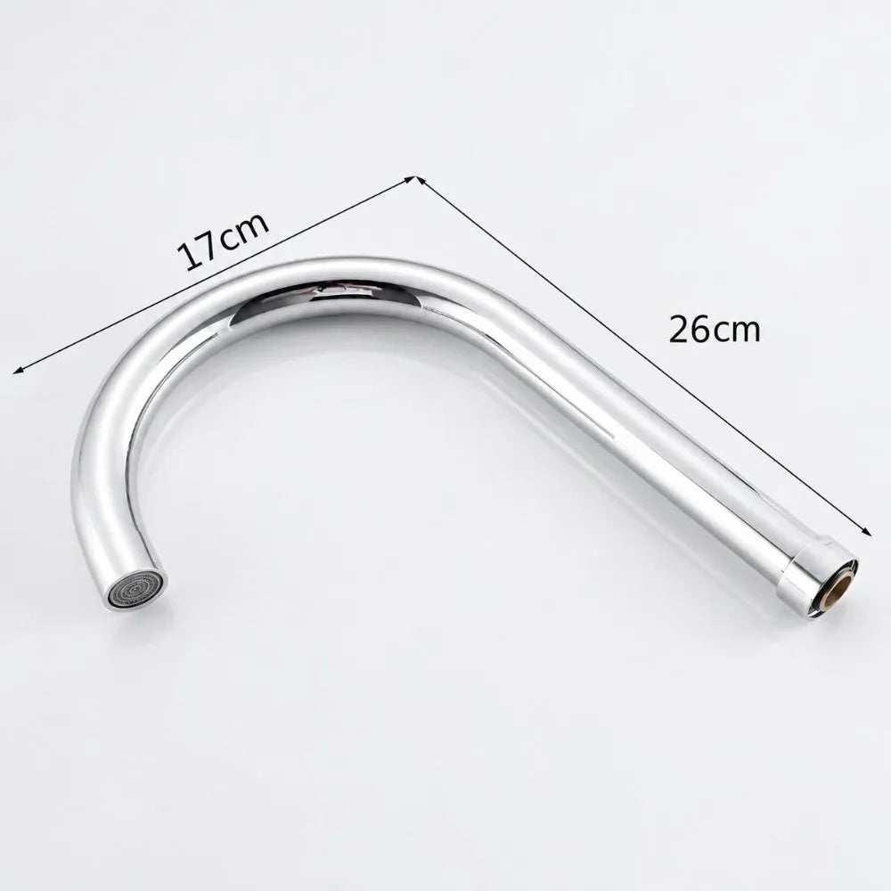 Zinc Alloy Kitchen Faucet Elbow Pipe 25mm Thread Outlet Tube